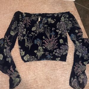 Essue strapless flowery crop top size M